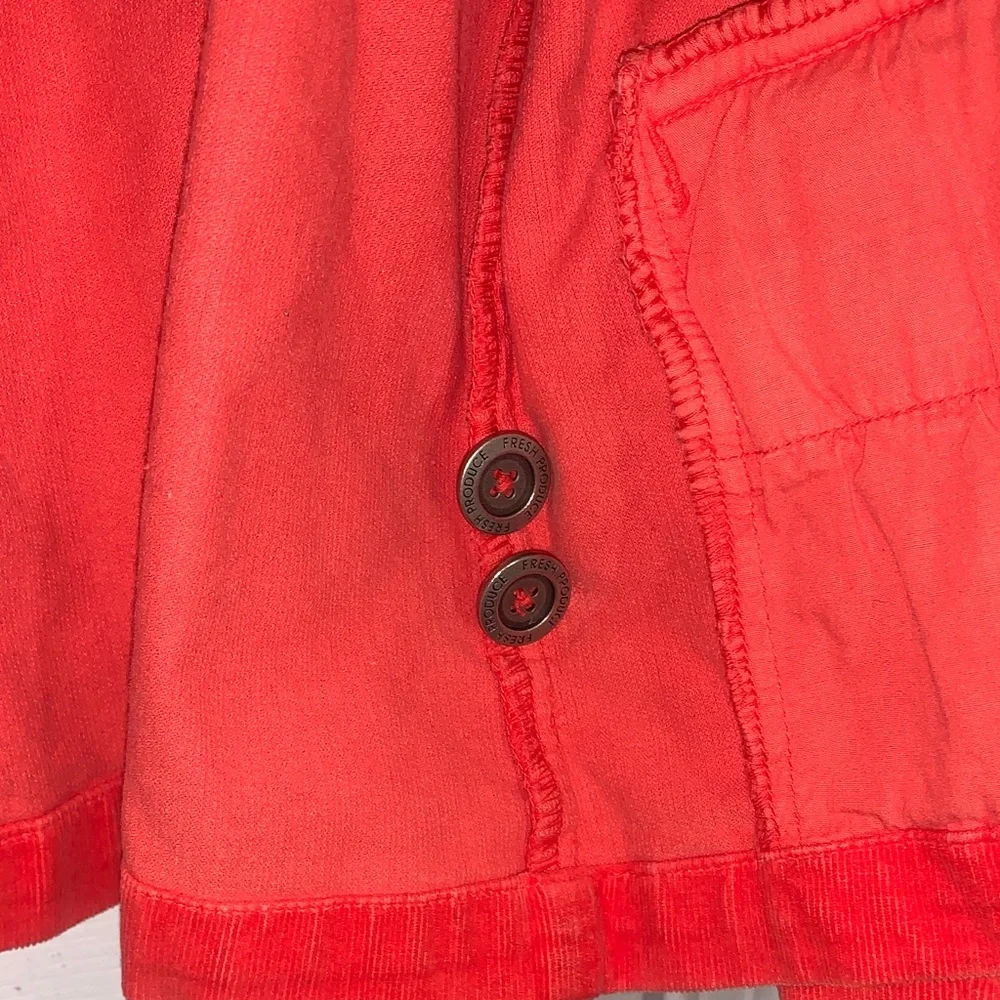 Fresh Produce Orange/Coral Corduroy Blazer Jacket